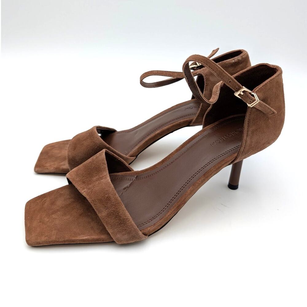 Nordstrom Stanton Ankle Strap Heel Sandals Women's Brown Size US7.5M EU37.5